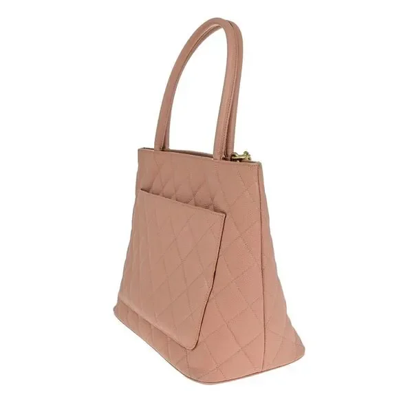 Chanel Cc Logo Medallion Shoulder Tote #127941C16B - Picture 4 of 15